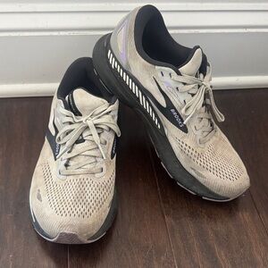 Brooks Running Shoes in Gray and Black with Purple Accents